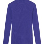 Longsleeve Ripstrick high neck deep purple von KnowledgeCotton Apparel