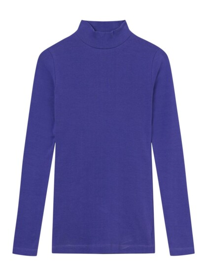 Longsleeve Ripstrick high neck deep purple von KnowledgeCotton Apparel
