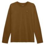 Longsleeve VIGGO badge dark olive von KnowledgeCotton Apparel