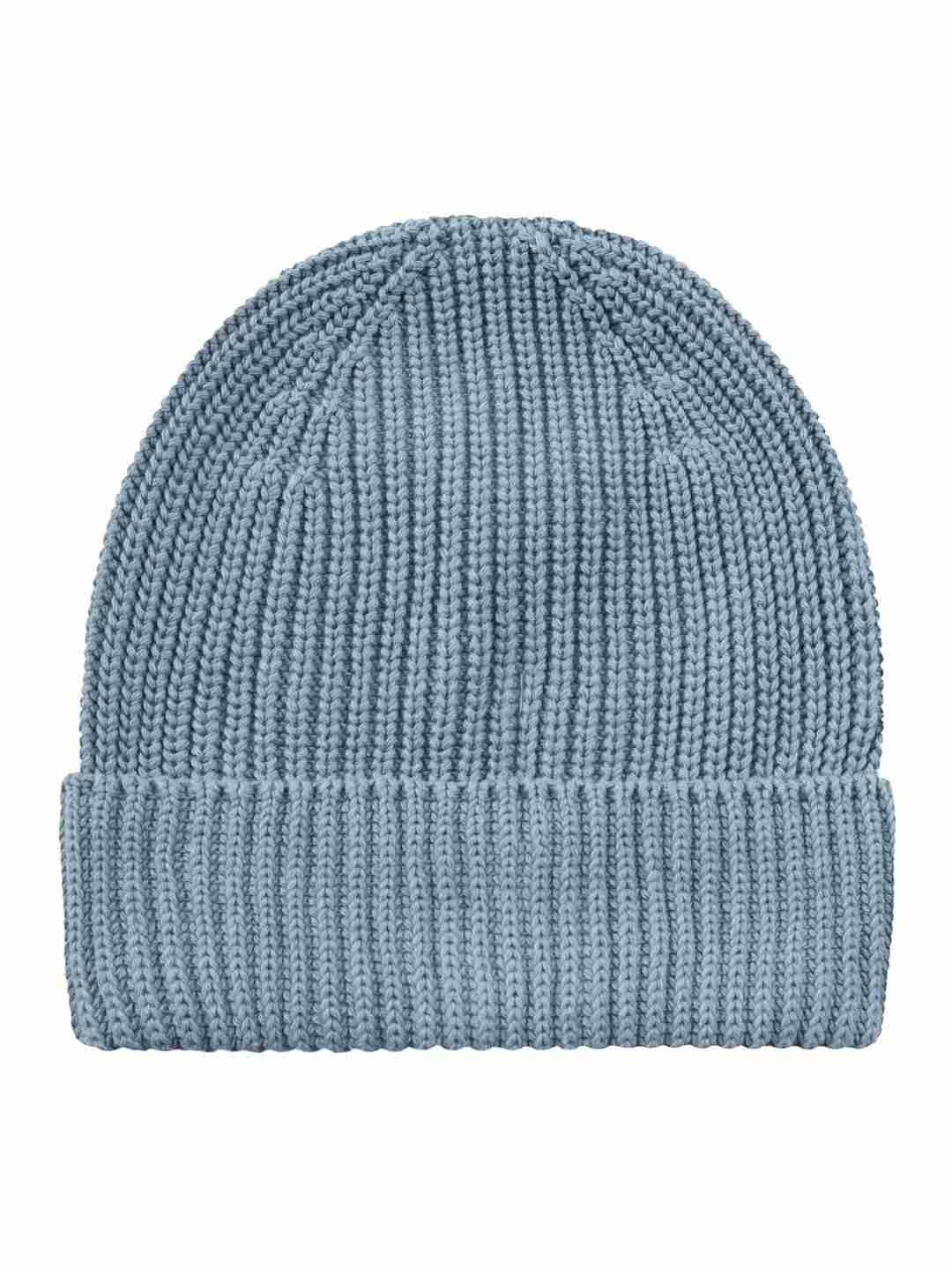 Mütze Rib hat dusty blue melange von KnowledgeCotton Apparel