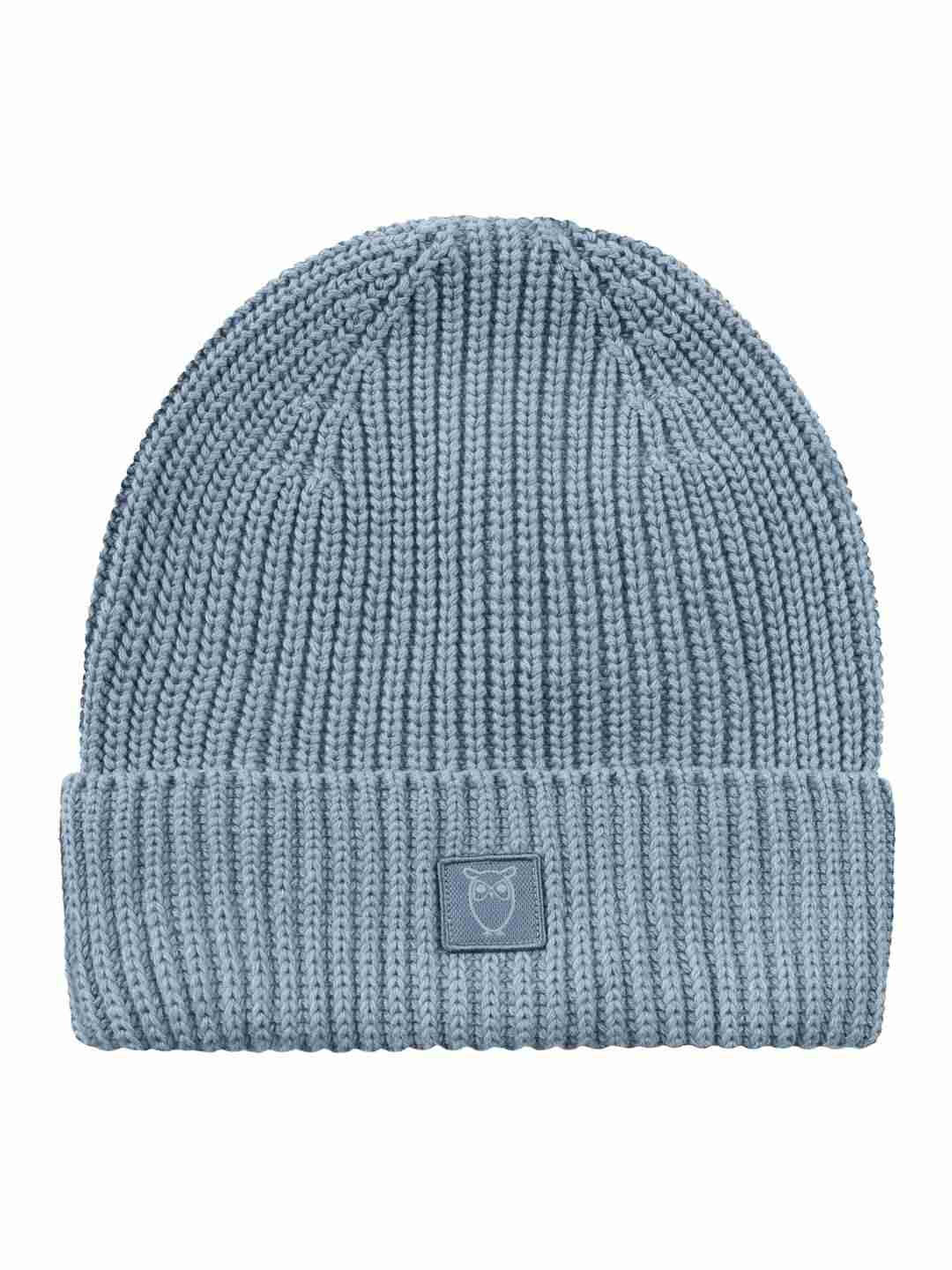 Mütze Rib hat dusty blue melange von KnowledgeCotton Apparel