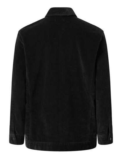 Overshirt Classic 8-wales cotton corduroy black jet von KnowledgeCotton Apparel