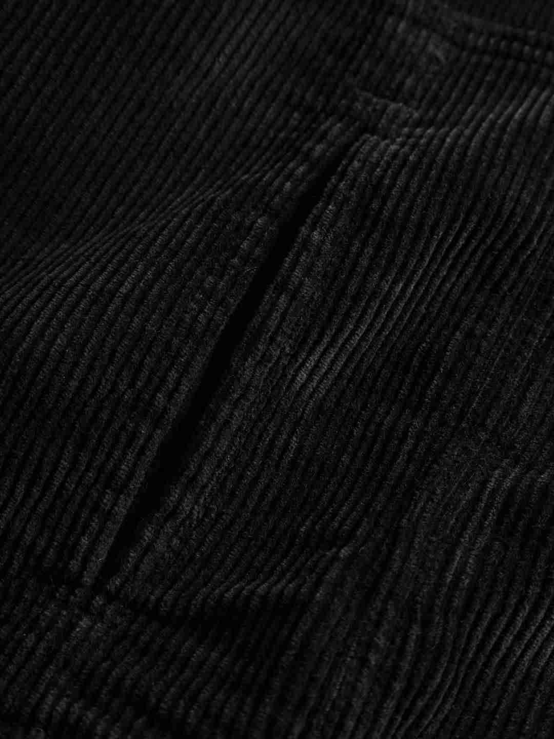 Overshirt Classic 8-wales cotton corduroy black jet von KnowledgeCotton Apparel