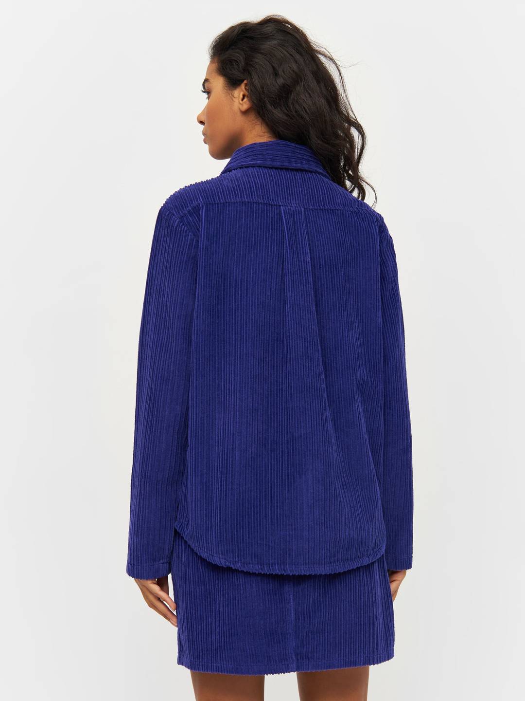 Overshirt Corduroy Irregular deep purple von KnowledgeCotton Apparel