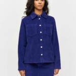 Overshirt Corduroy Irregular deep purple von KnowledgeCotton Apparel