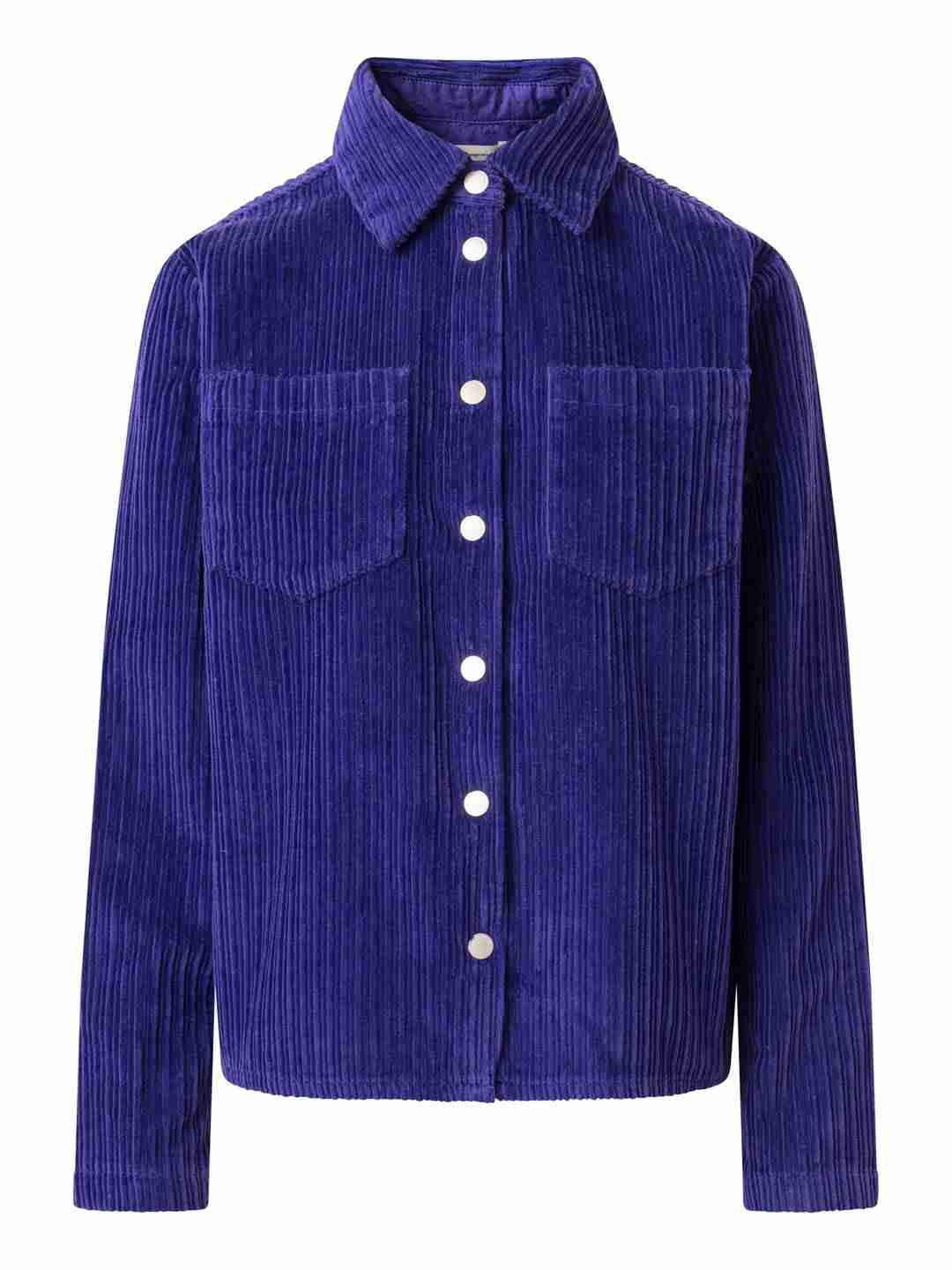 Overshirt Corduroy Irregular deep purple von KnowledgeCotton Apparel