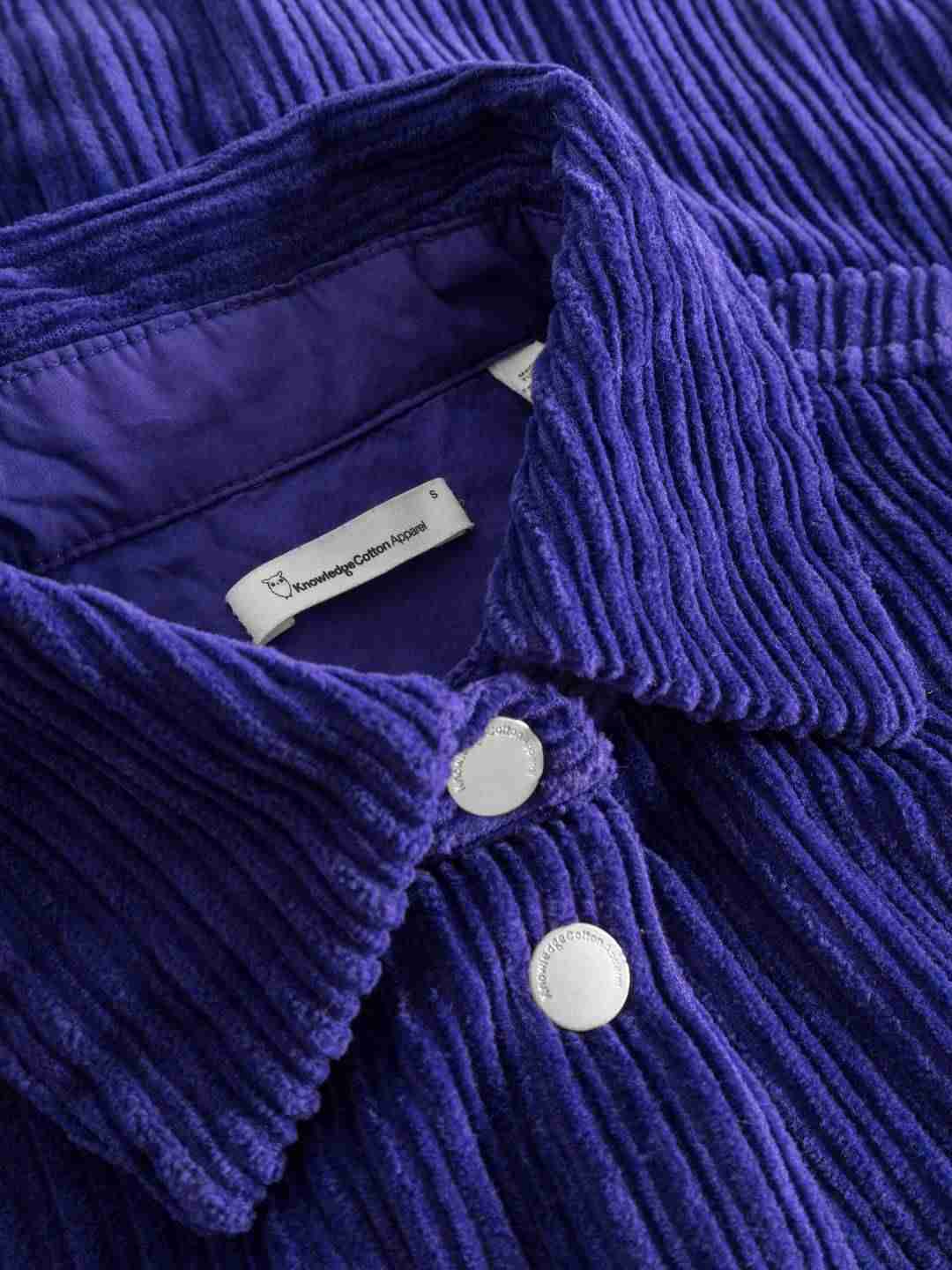 Overshirt Corduroy Irregular deep purple von KnowledgeCotton Apparel