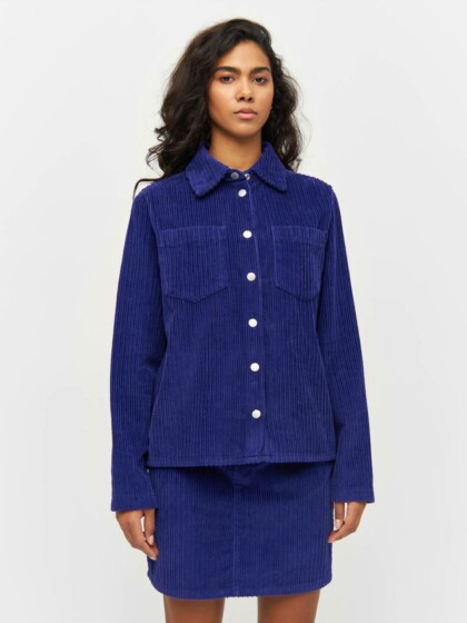 Overshirt Corduroy Irregular deep purple von KnowledgeCotton Apparel