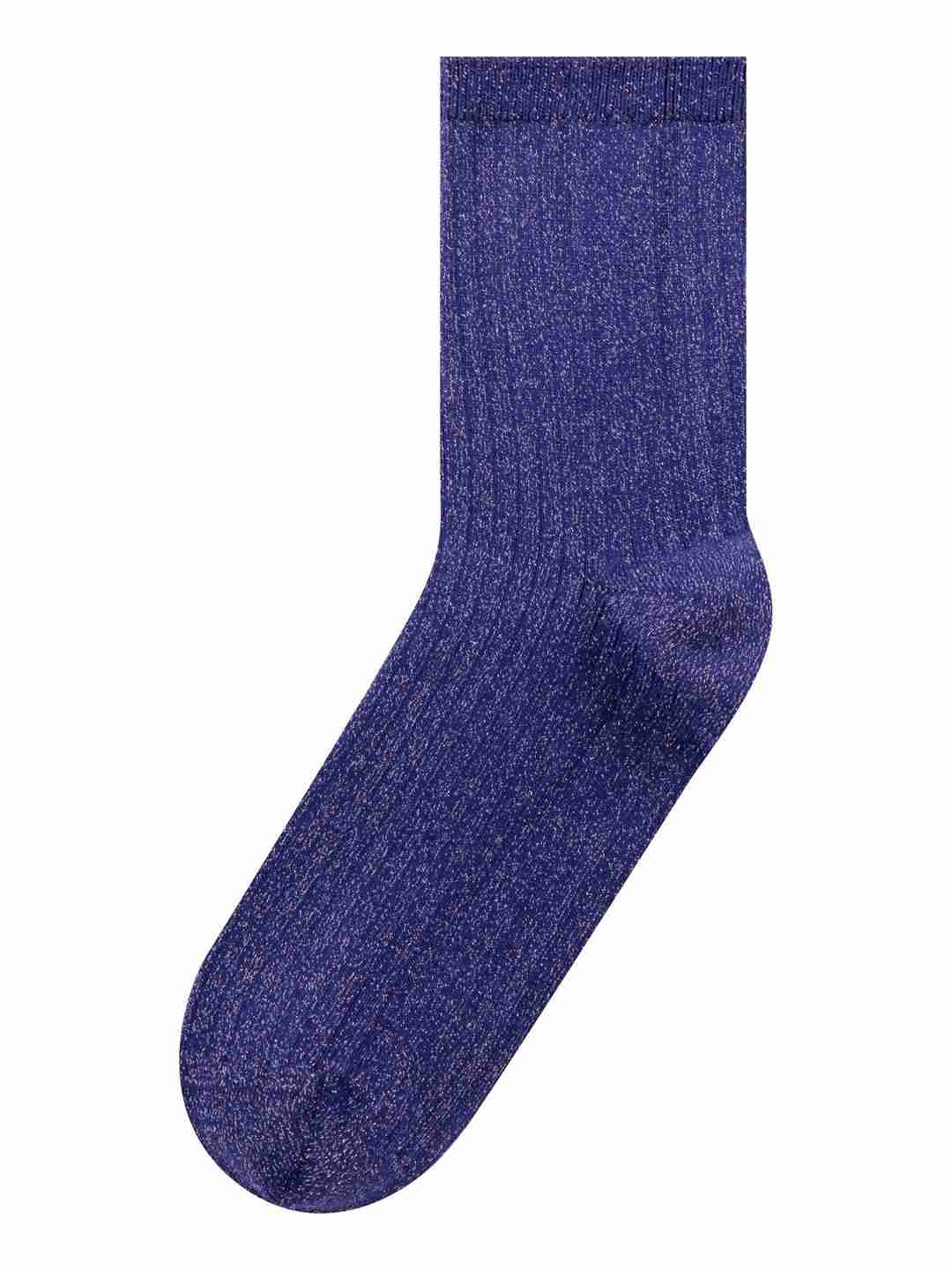 Socken Rip Single Pack Lurex deep purple von KnowledgeCotton Apparel