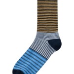 Socken striped 2-Pack blue stripe von KnowledgeCotton Apparel