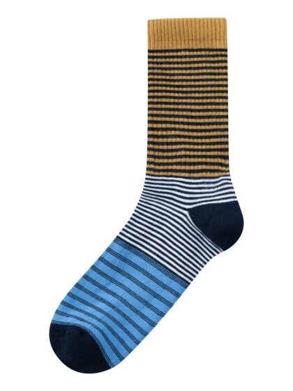Socken striped 2-Pack blue stripe von KnowledgeCotton Apparel
