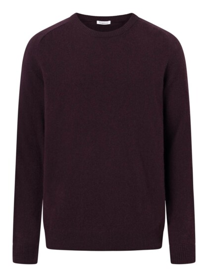 Strickpullover Basic O-Neck deep mahogany von KnowledgeCotton Apparel
