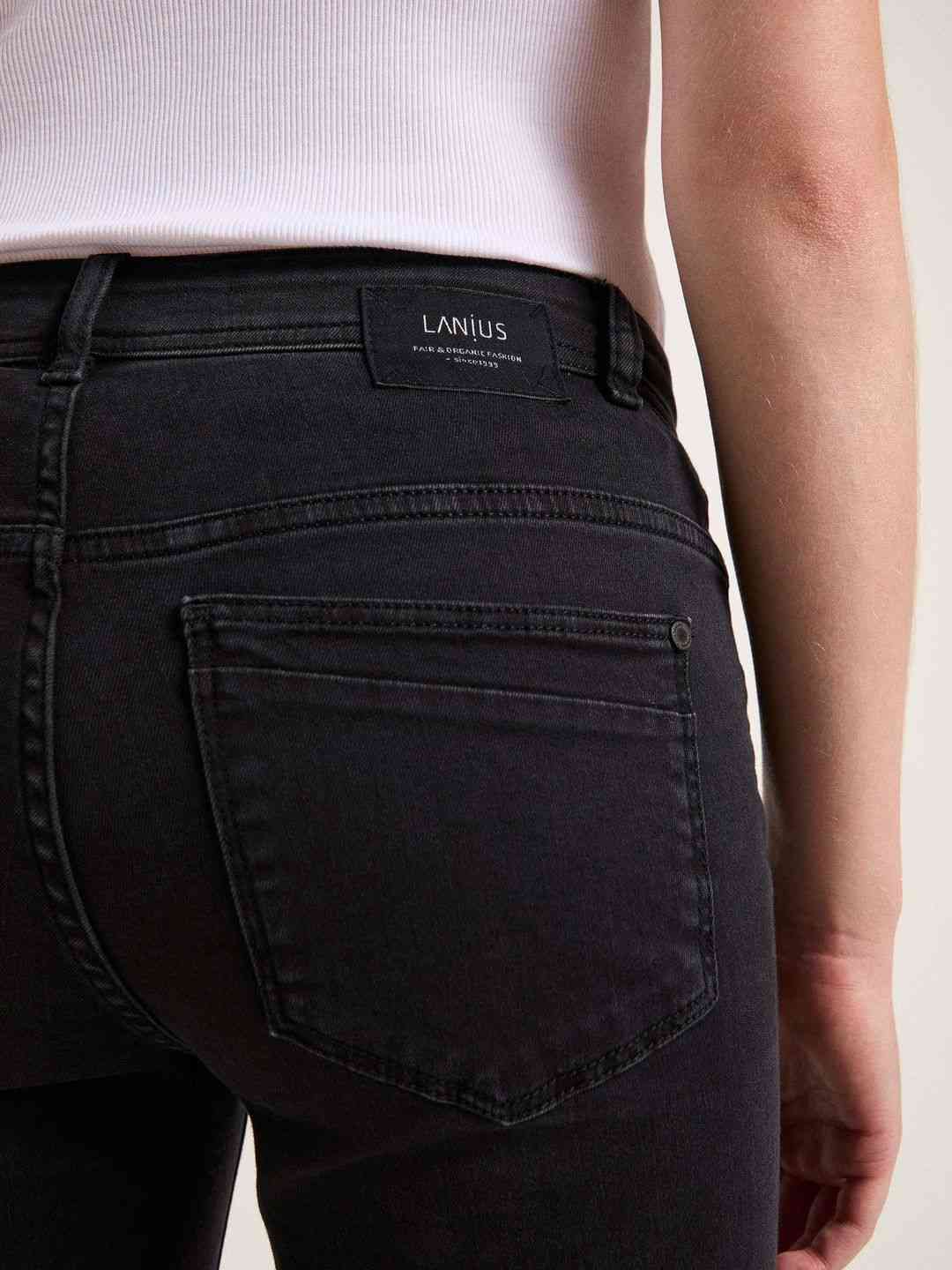 Jeans High-Waist black denim von Lanius