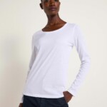 Langarmshirt white von Lanius