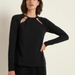 Raglanshirt mit Cut-Out black von Lanius