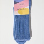 Rippenstrick-Socken cloudy melange von Lanius