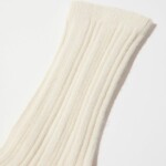 Rippenstrick-Socken off white von Lanius