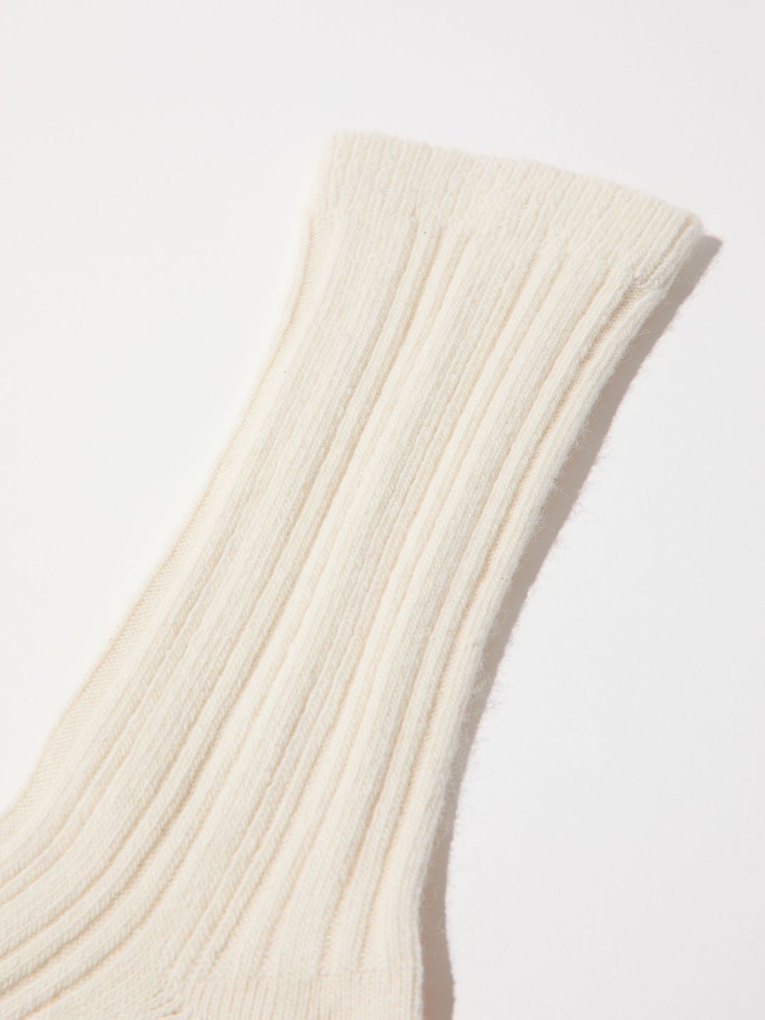 Rippenstrick-Socken off white von Lanius