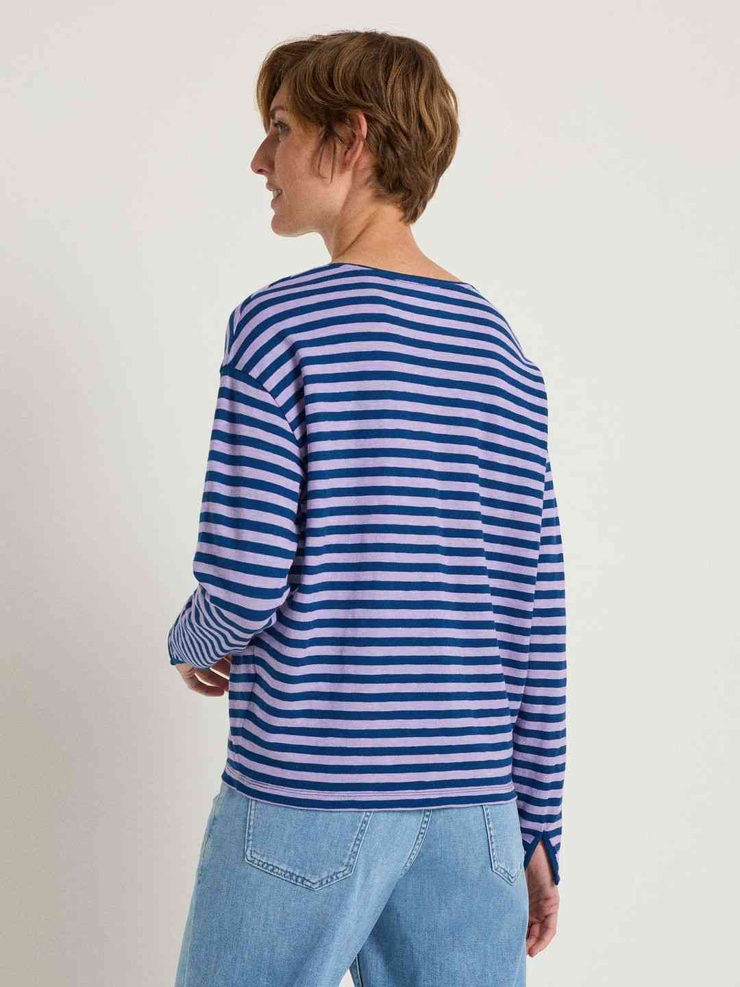 Shirt mit-V-Ausschnitt poseidon / purple rose von Lanius