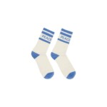 Socken mit Intarsie off white/ cloudy melange von Lanius