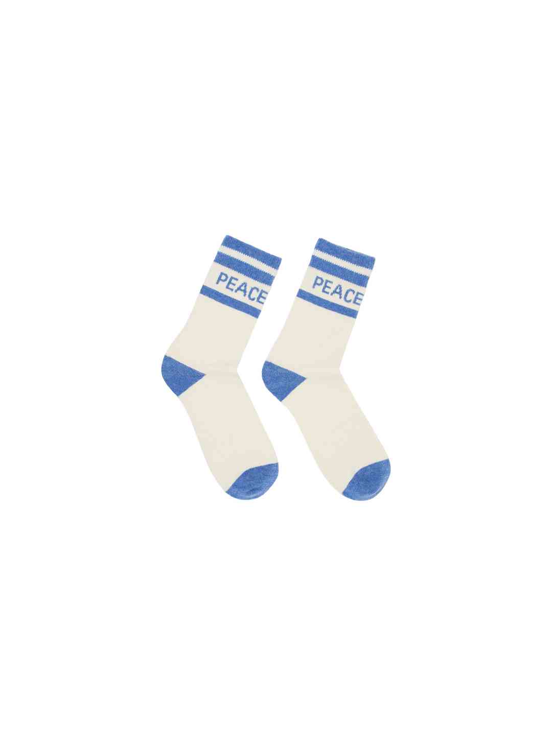 Socken mit Intarsie off white/ cloudy melange von Lanius