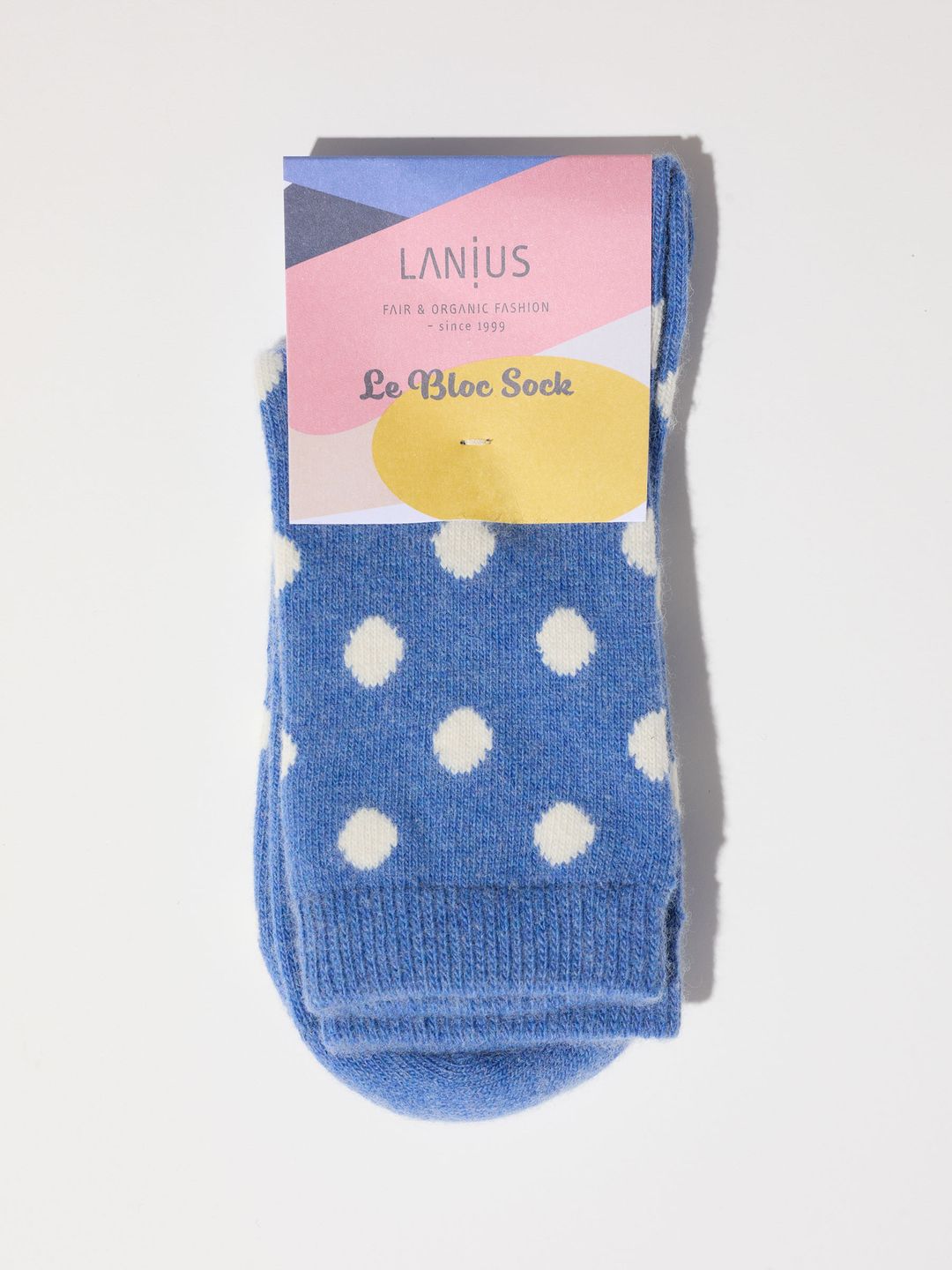 Socken mit Punkten off white/ cloudy melange von Lanius