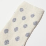 Socken mit Punkten off white/ grey melange von Lanius