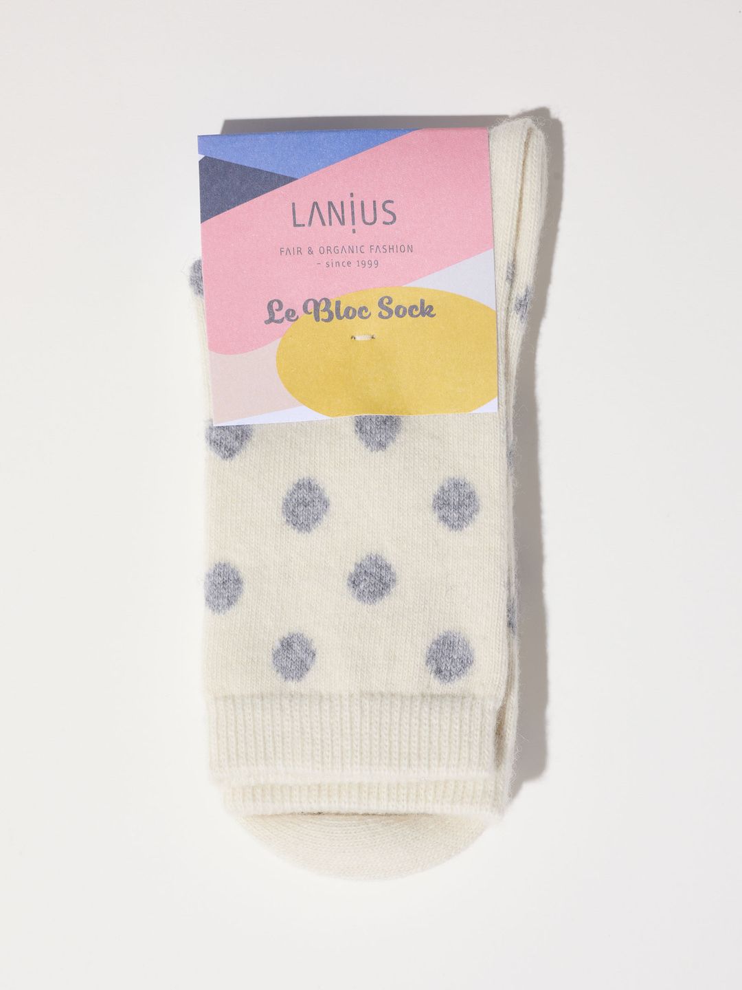 Socken mit Punkten off white/ grey melange von Lanius