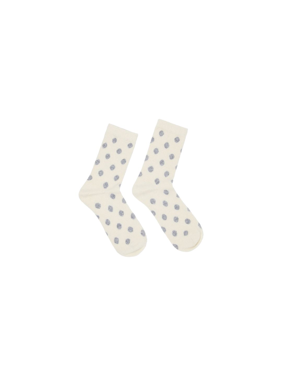 Socken mit Punkten off white/ grey melange von Lanius
