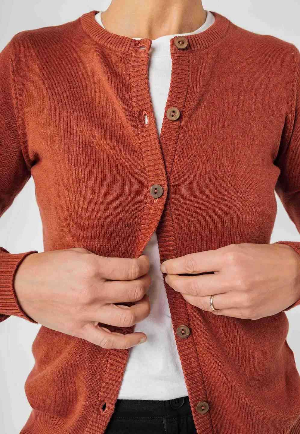 Cardigan mahagoni melange von Melawear