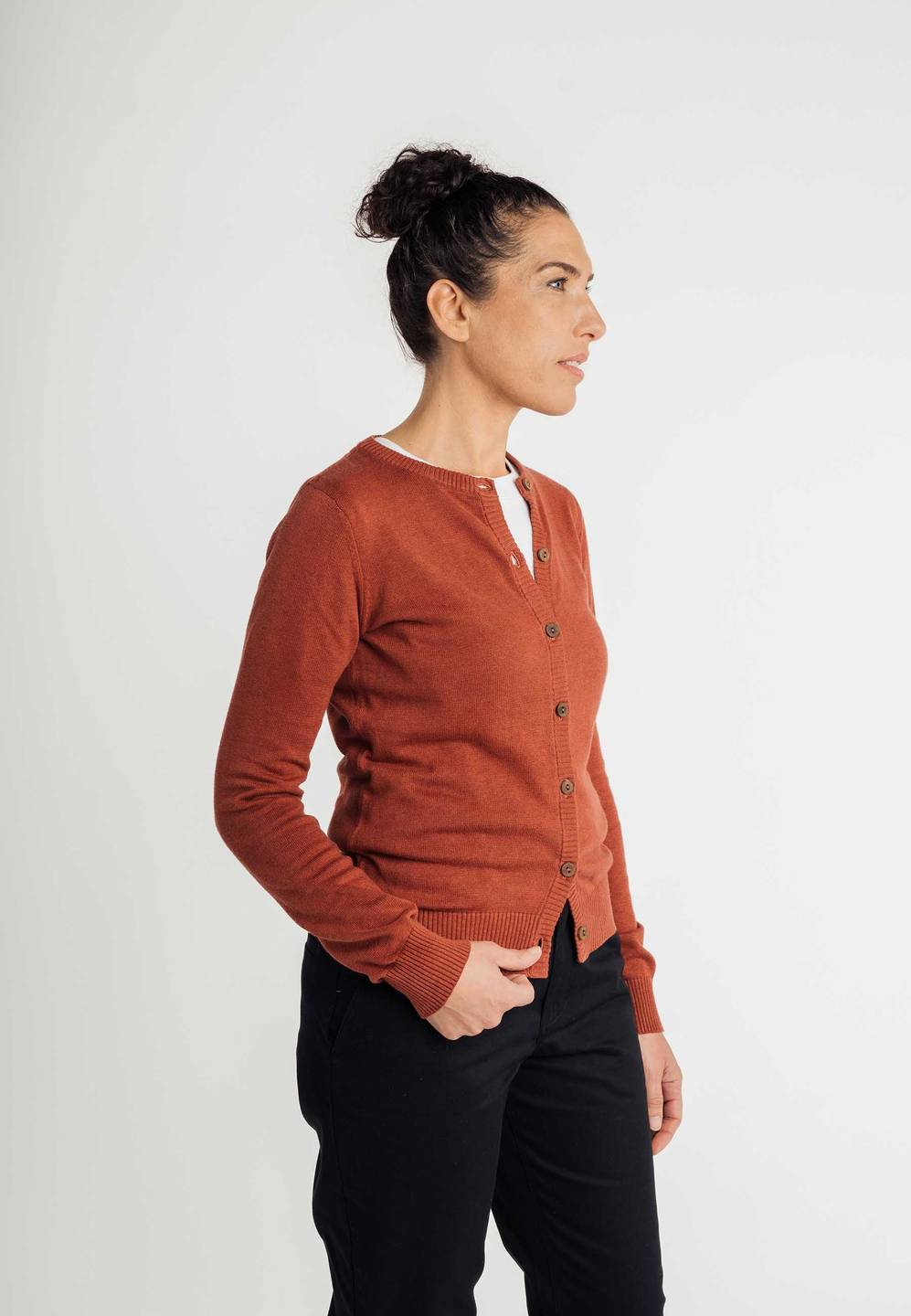 Cardigan mahagoni melange von Melawear
