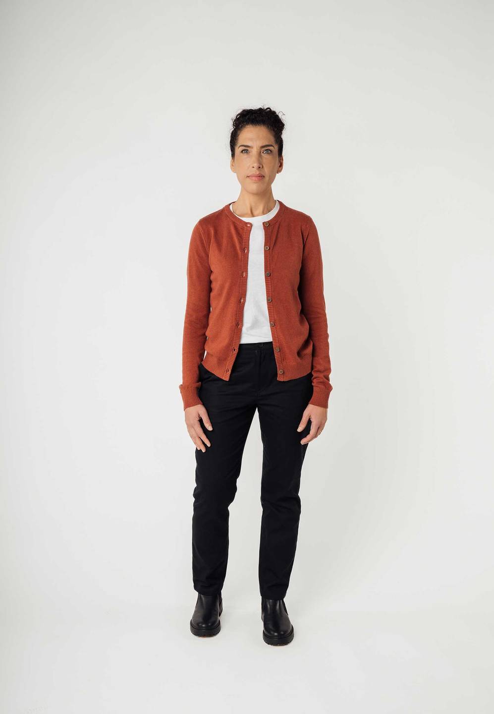 Cardigan mahagoni melange von Melawear