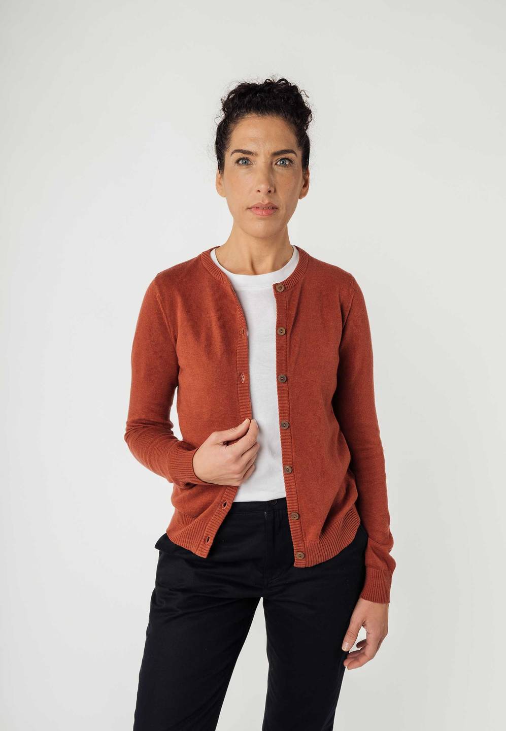 Cardigan mahagoni melange von Melawear