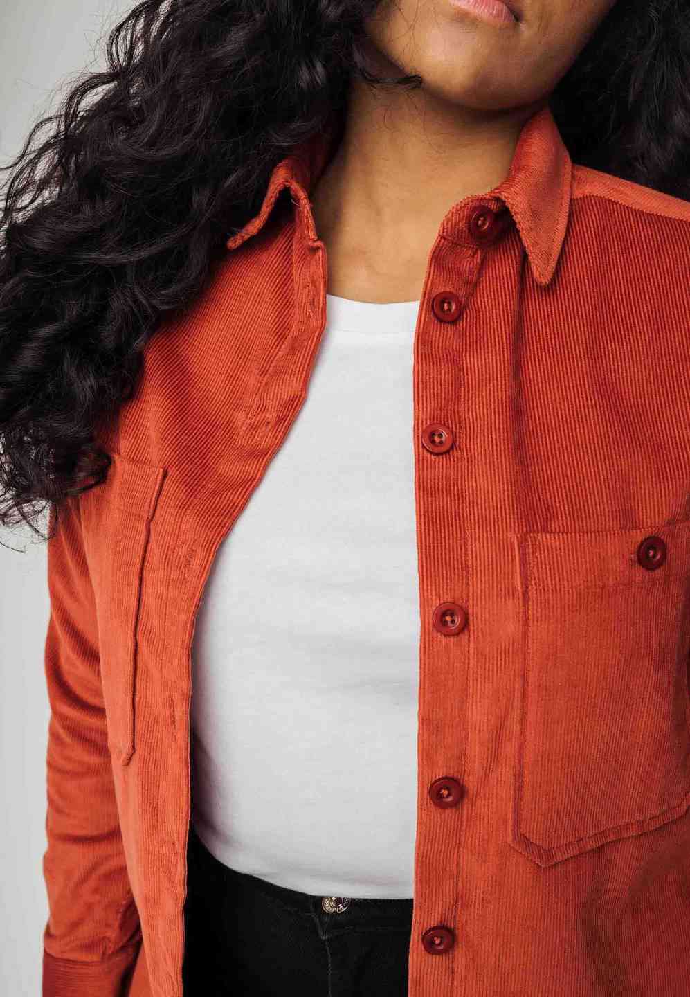 Overshirt Cord Jiya brick von Melawear