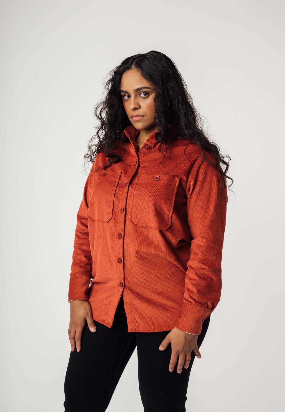 Overshirt Cord Jiya brick von Melawear