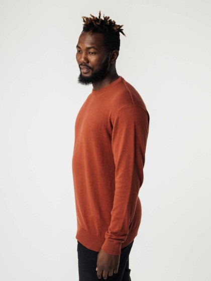 Pullover Feinstrick Himal mahagoni melange von Melawear