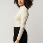 Strickpullover Mit Mockneck Amba cream von Melawear