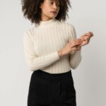 Strickpullover Mit Mockneck Amba cream von Melawear