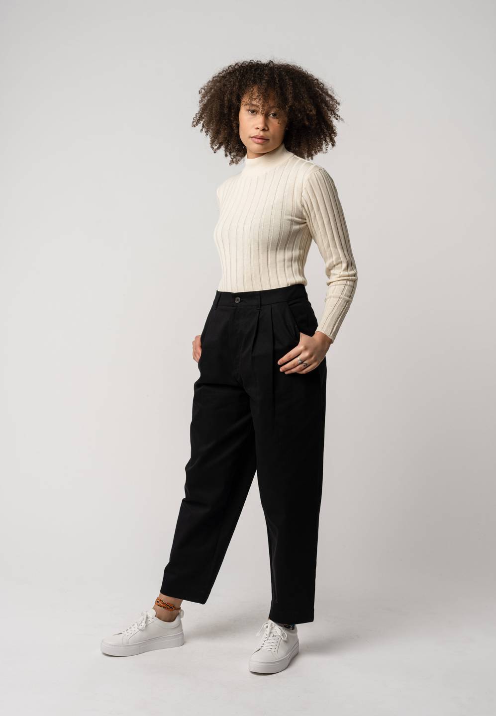 Strickpullover Mit Mockneck Amba cream von Melawear