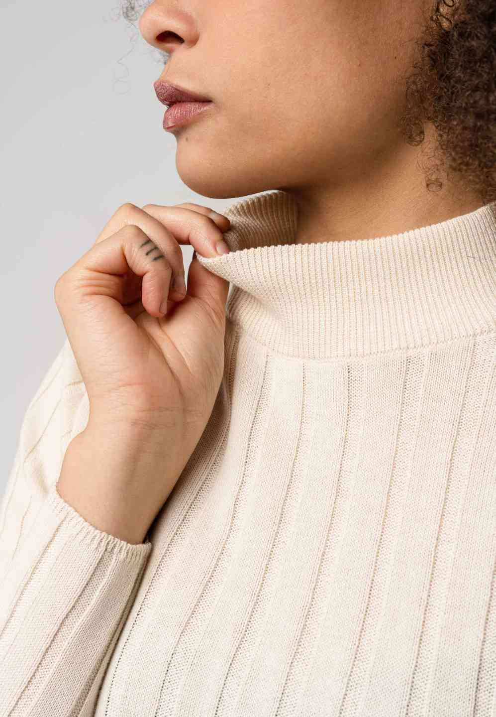 Strickpullover Mit Mockneck Amba cream von Melawear