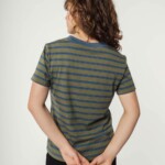 T-Shirt Khira Stripes grün gestreift von Melawear