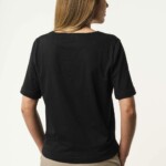 T-Shirt V-Neck Lali schwarz von Melawear