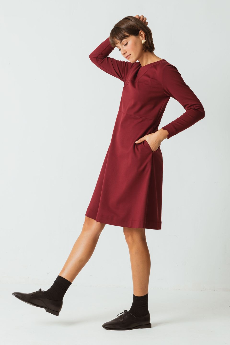 Kleid Iraia burgundy von Skunkfunk