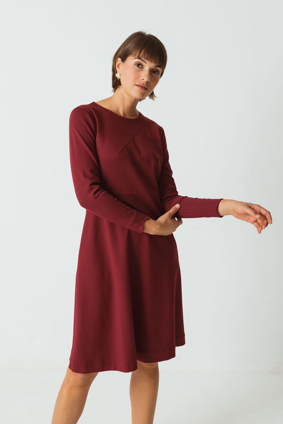 Kleid Iraia burgundy von Skunkfunk