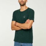 T-Shirt Bay New Smiley dark green von