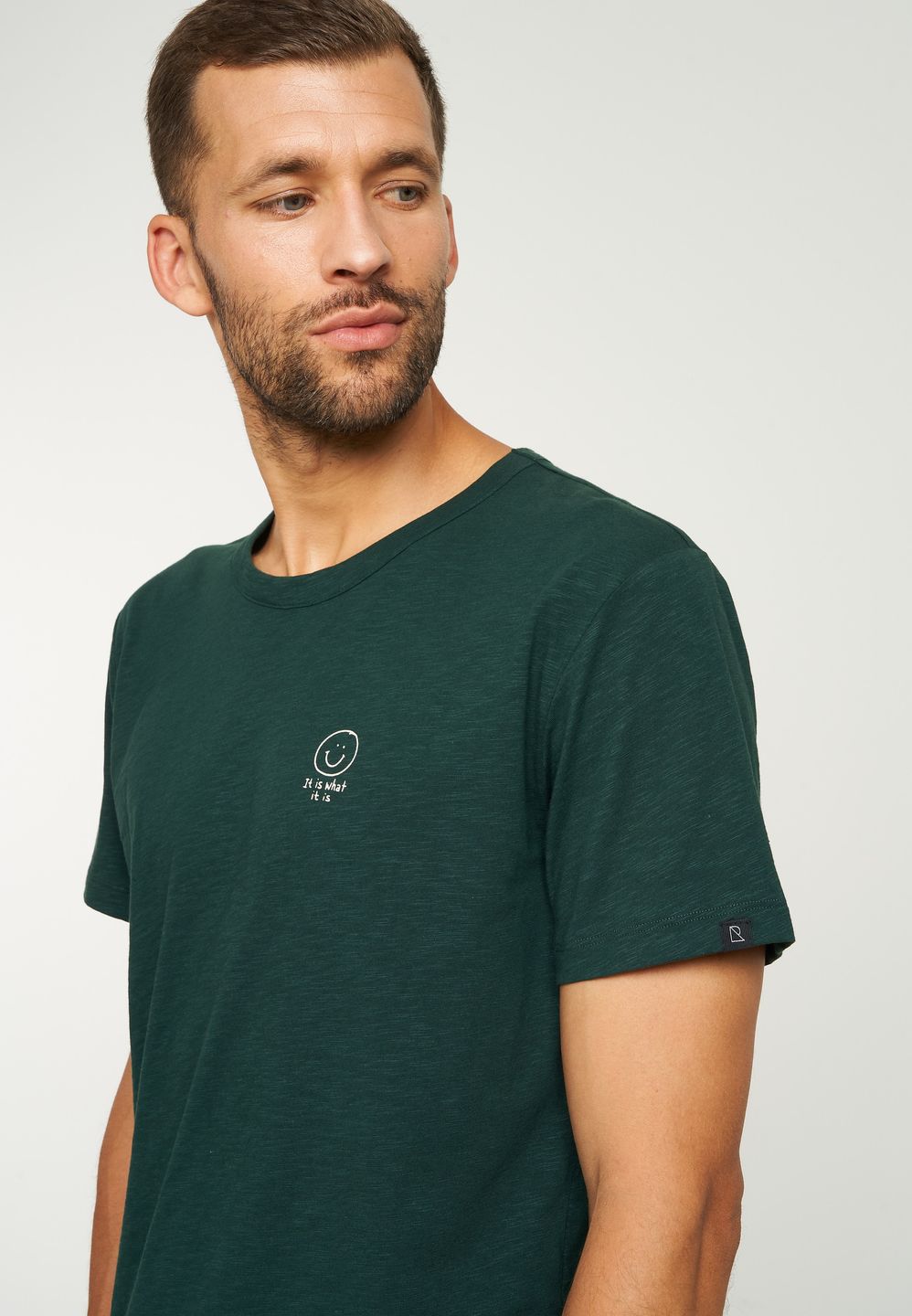 T-Shirt Bay New Smiley dark green von