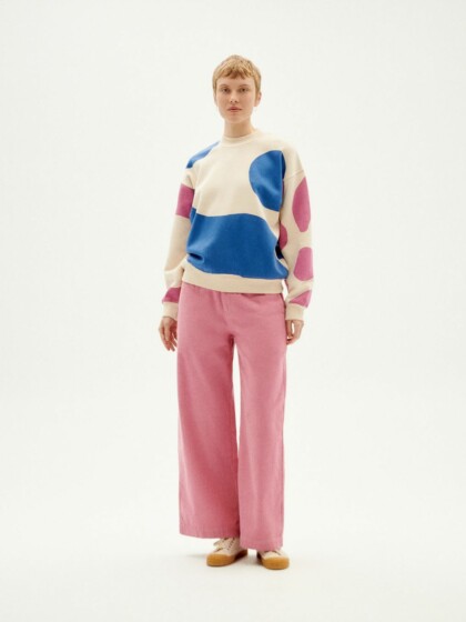 Sweatshirt Contrast Wanda ivory von Thinking MU