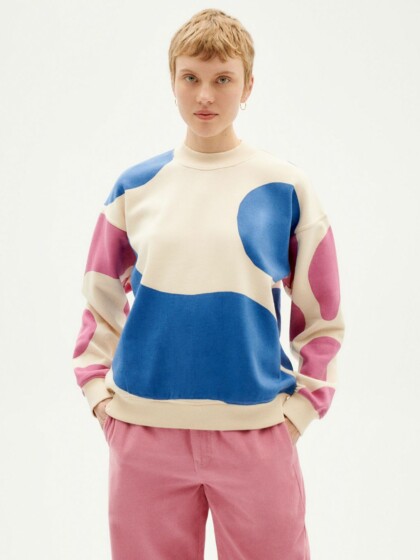 Sweatshirt Contrast Wanda ivory von Thinking MU
