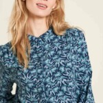 Bluse EcoVero™ langarm butterfly von Tranquillo