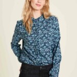 Bluse EcoVero™ langarm butterfly von Tranquillo